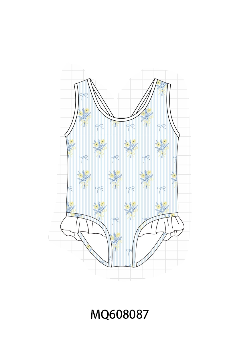 BLUE FLORAL SWIM-ETA MARCH