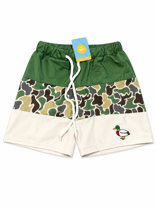 6T CAMO DUCK SWIM TRUNKS