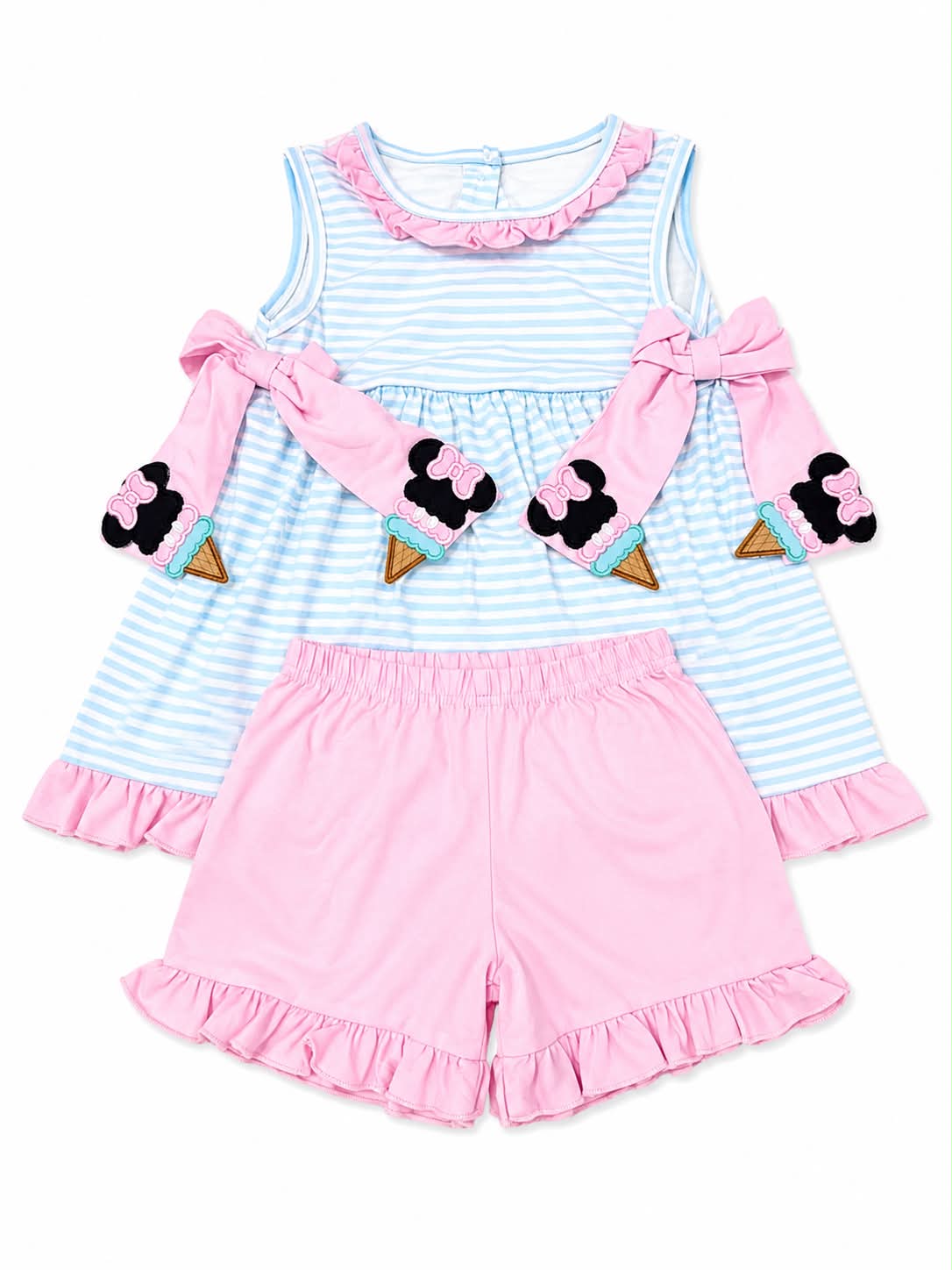 3T GIRLS MOUSE SNACK SHORT SET
