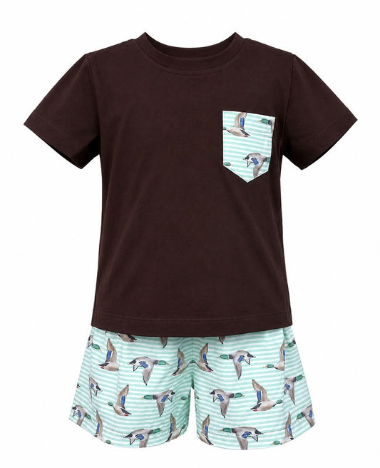 DUCK PRINT SHORT SET