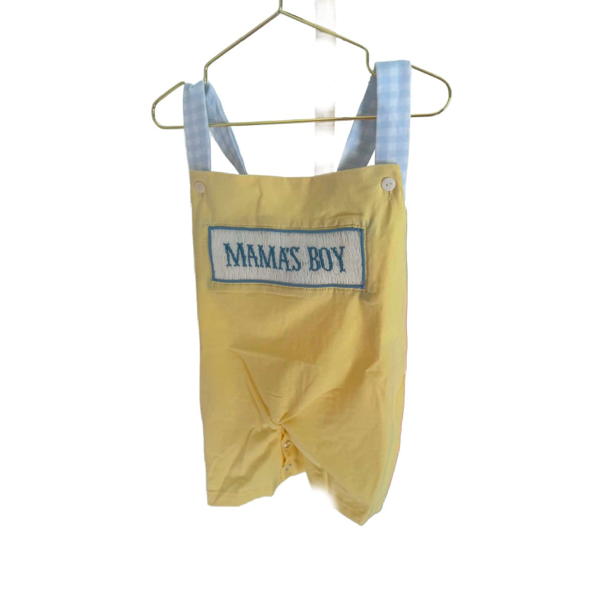 MAMAS BOY SMOCKED ROMPER