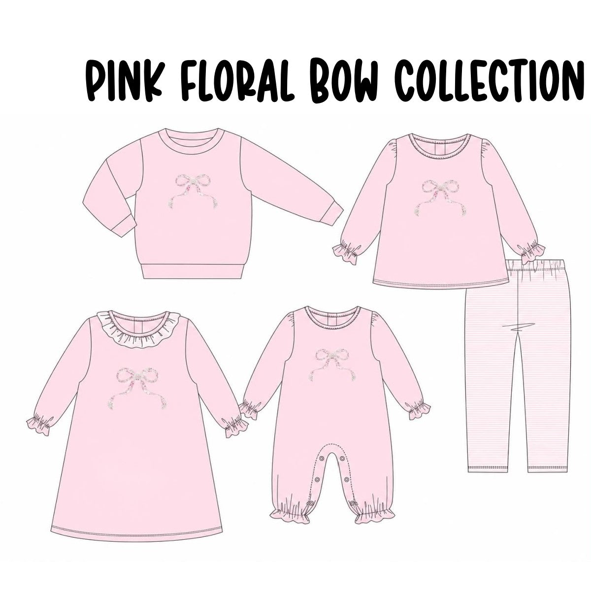 PINK FLORAL BOW (ETA LATE DEC)