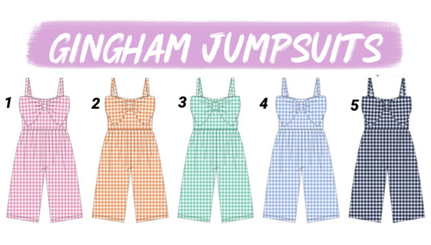 GINGHAM JUMPSUITS COLLECTION - ETA LATE APRIL