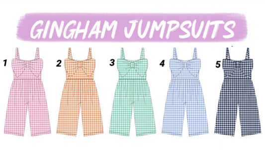 GINGHAM JUMPSUITS COLLECTION - ETA LATE APRIL