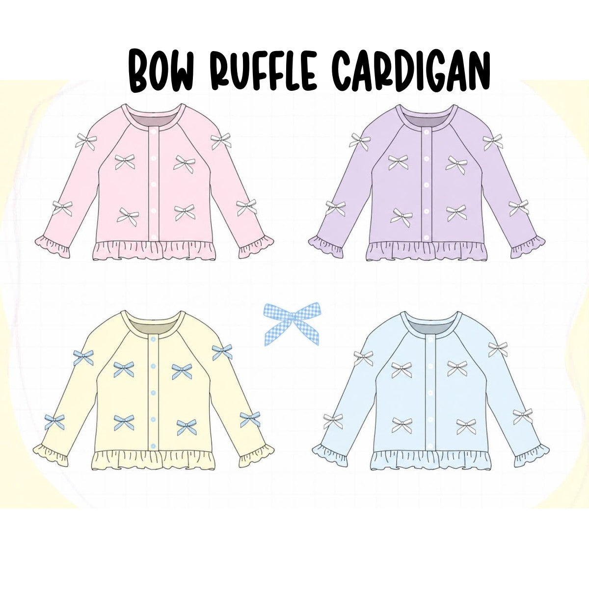 BOW RUFFLE CARDIGAN (ETA EARLY JAN)