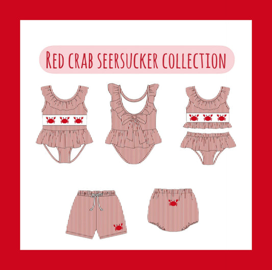 RED CRAB SEERSUCKER COLLECTION - ETA LATE APRIL