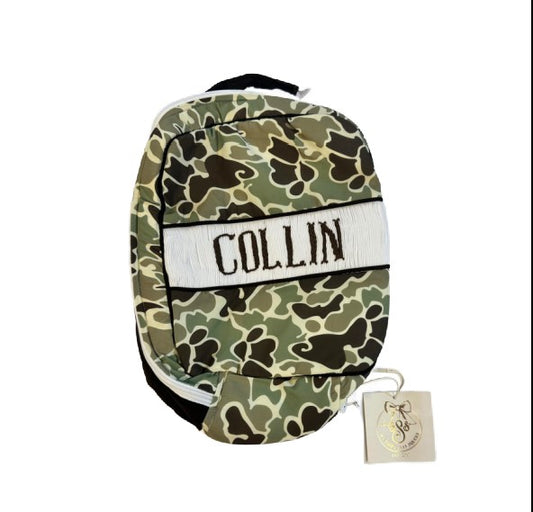 "COLLIN" SMOCKED OLD CAMO LUNCHBOX