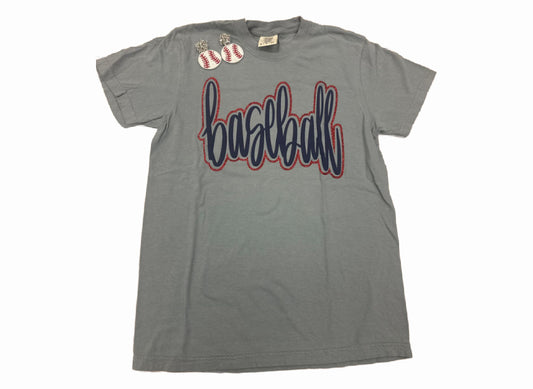 GREY BASEBALL SHIRT