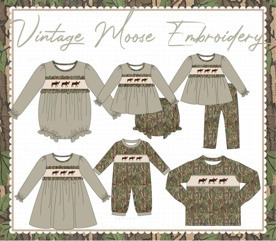 VINTAGE EMBROIDERY MOOSE COLLECTION-ETA NOV