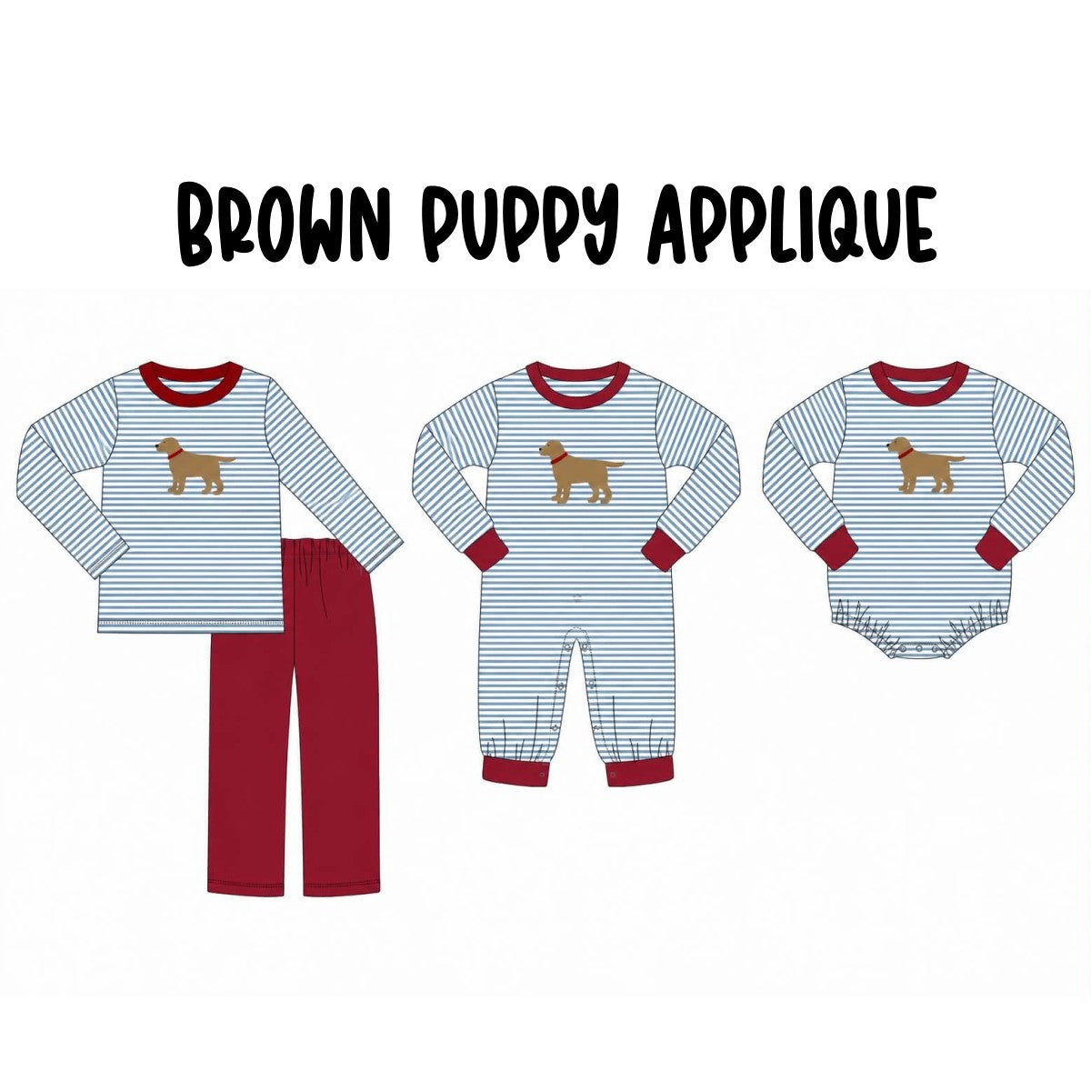 BROWN PUPPY APPLIQUE (ETA LATE DEC)