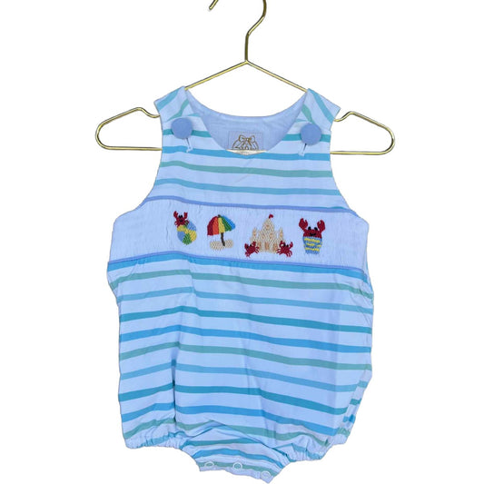 3T BOYS BEACH SMOCKED BUBBLE