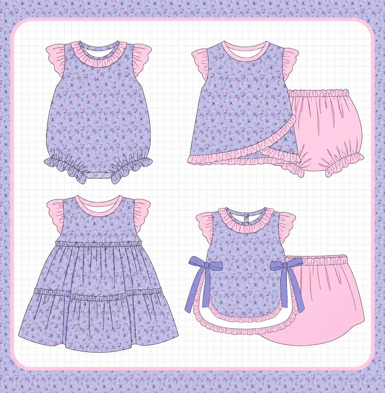 PURPLE FLORAL COLLECTION-ETA LATE FEB