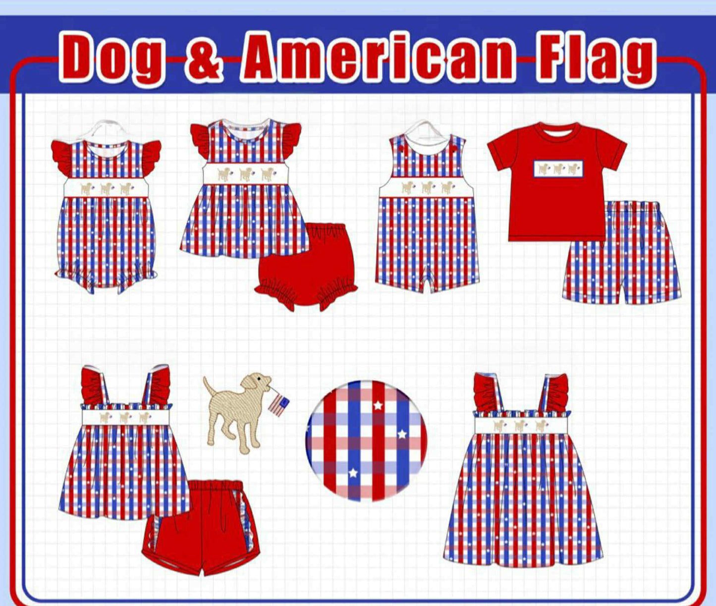 DOG & AMERICAN FLAG COLLECTION (ETA APRIL)