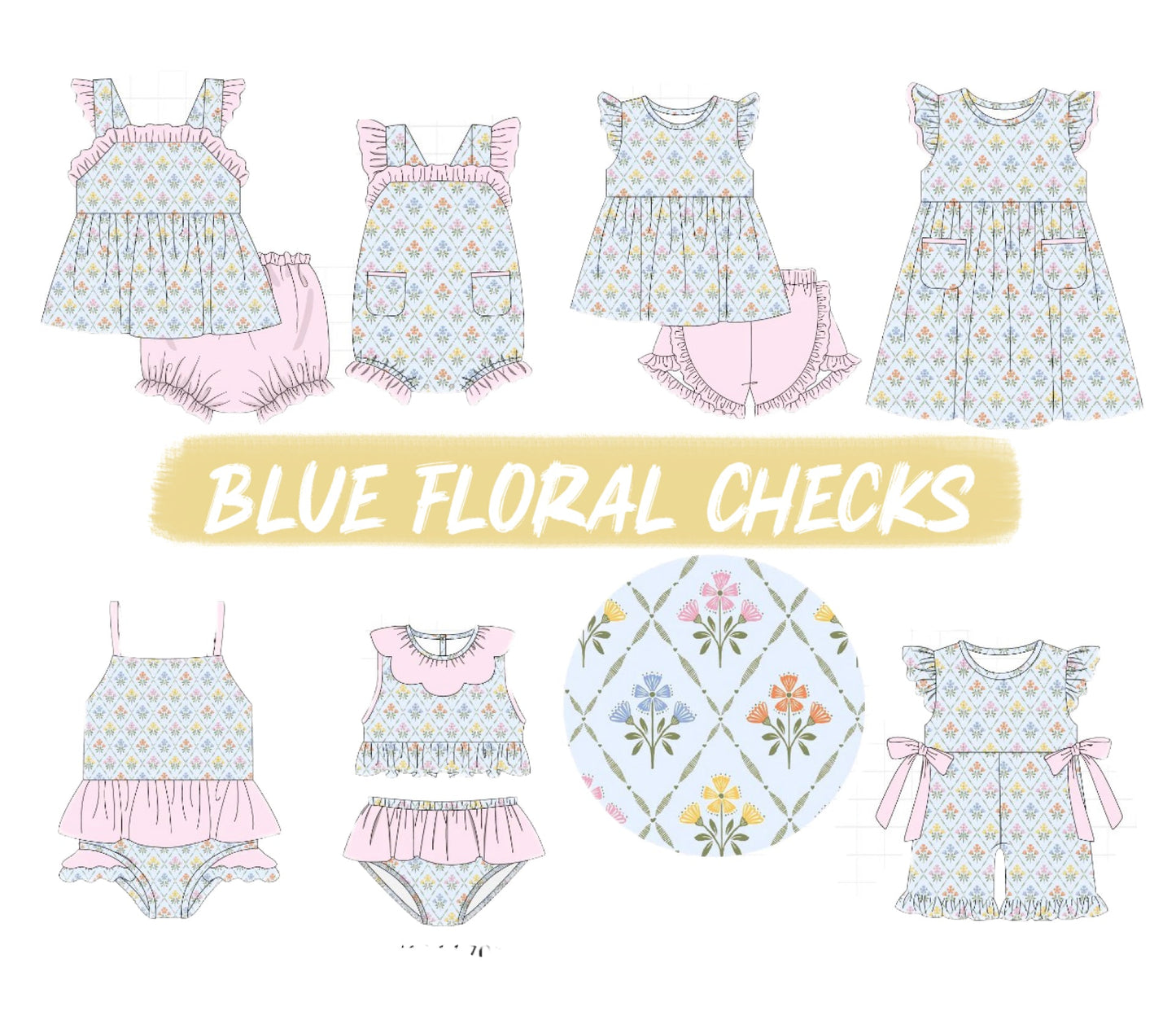 BLUE FLORAL CHECKS COLLECTION - ETA MAY