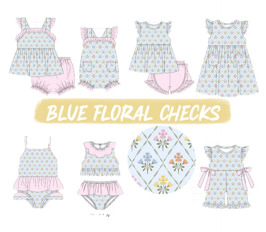 BLUE FLORAL CHECKS COLLECTION - ETA MAY